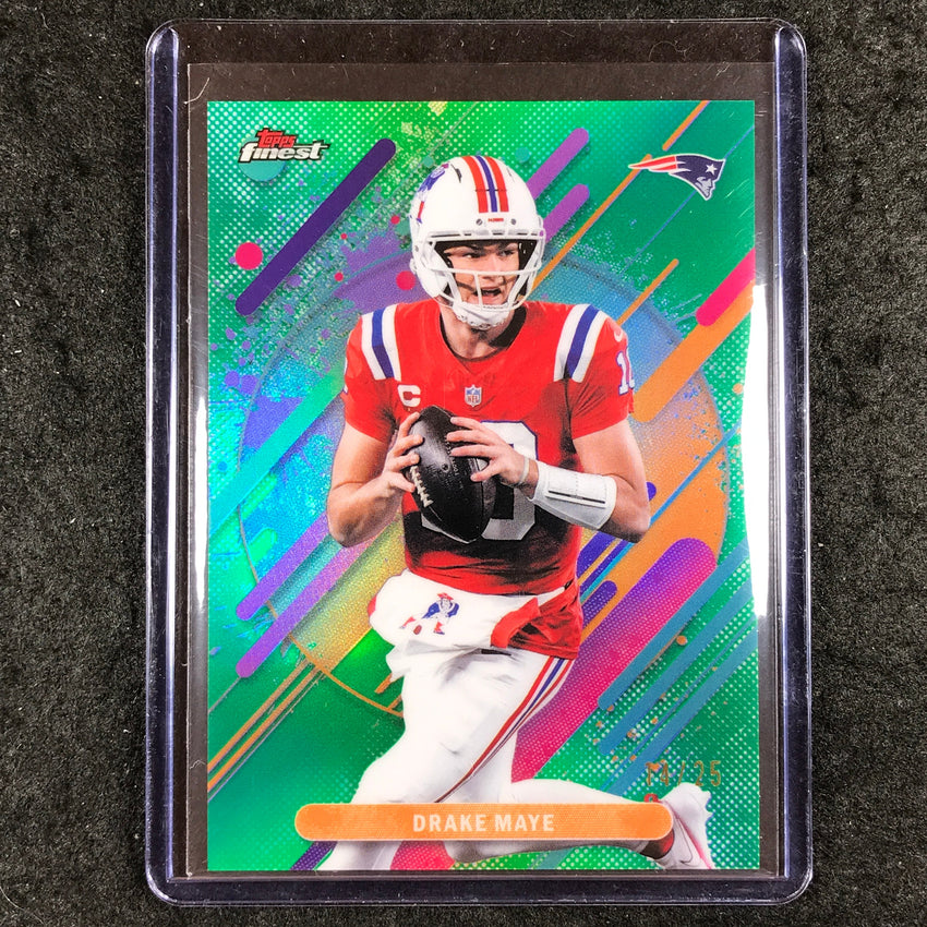 2025 Topps Finest NFL DRAKE MAYE Rare Green 14/25