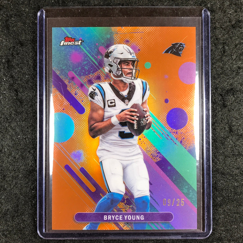 2025 Topps Finest NFL BRYCE YOUNG Common Orange 9/25