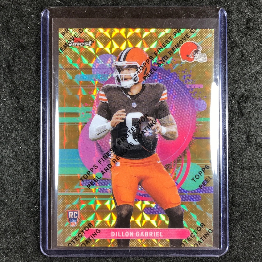 2025 Topps Finest NFL DILLON GABRIEL Uncommon Rookie Gold Geometric 19/25