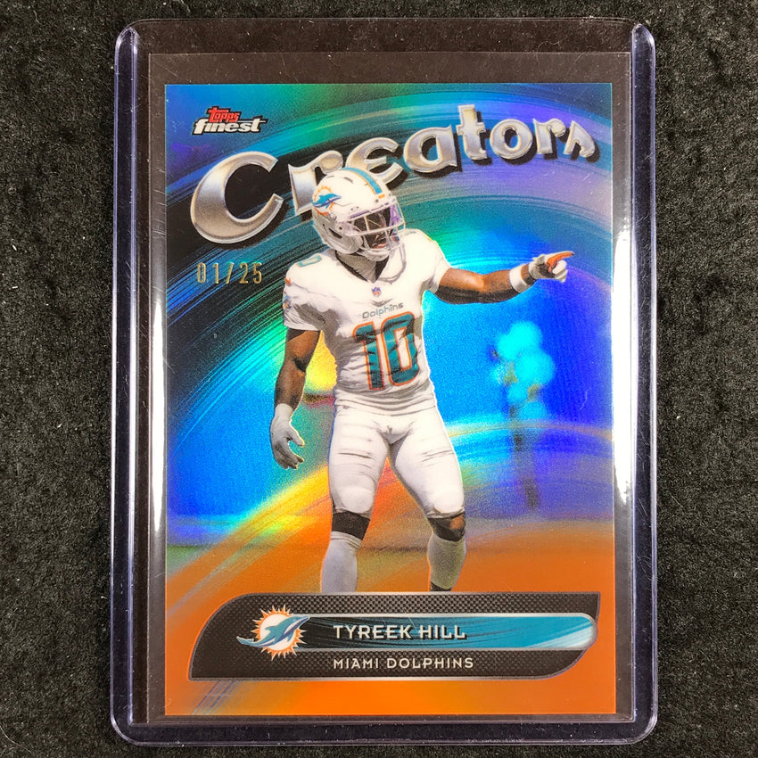 2025 Topps Finest NFL TYREEK HILL Creators Orange 1/25