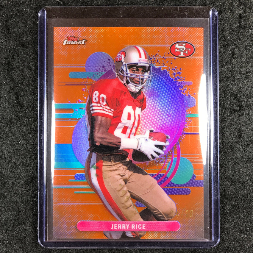 2025 Topps Finest NFL JERRY RICE Uncommon Orange 14/20
