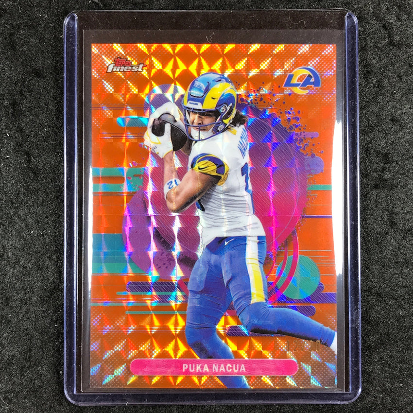 2025 Topps Finest NFL PUKA NACUA Uncommon Orange Geometric 12/20