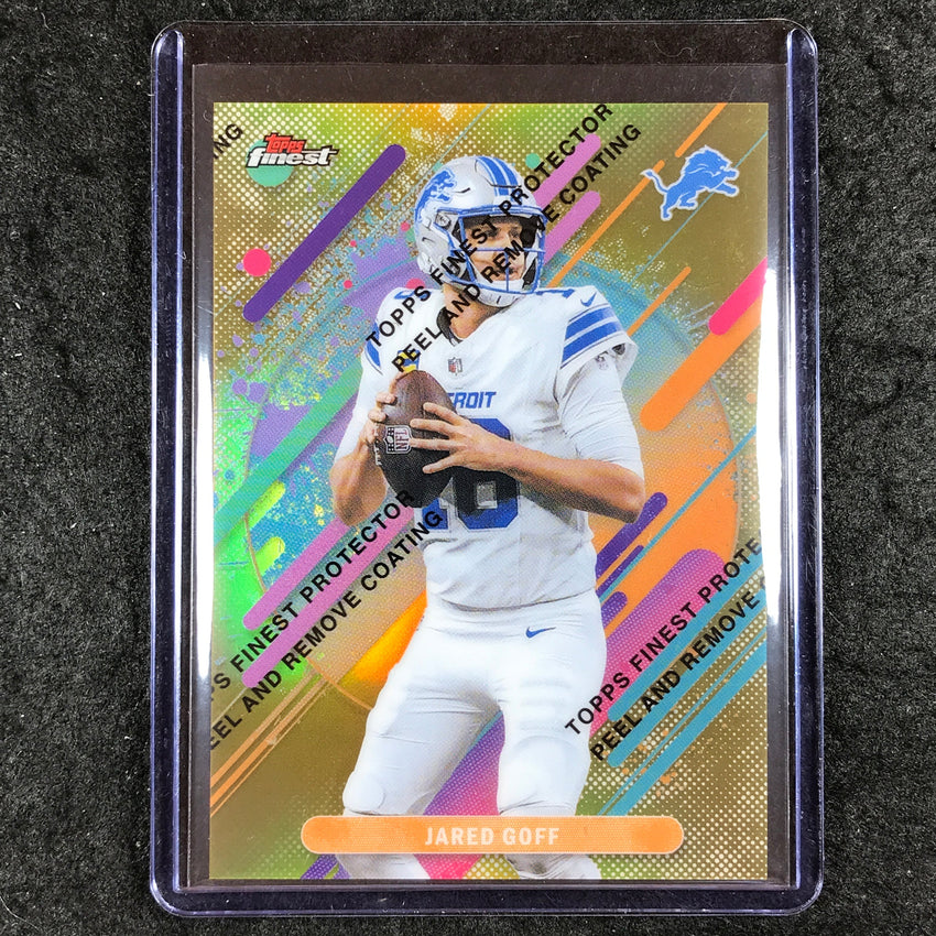 2025 Topps Finest NFL JARED GOFF Rare Gold 9/20