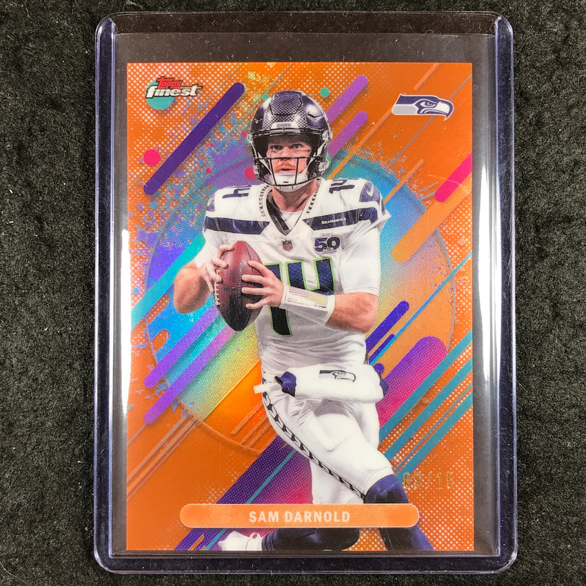2025 Topps Finest NFL SAM DARNOLD Rare Orange 9/15