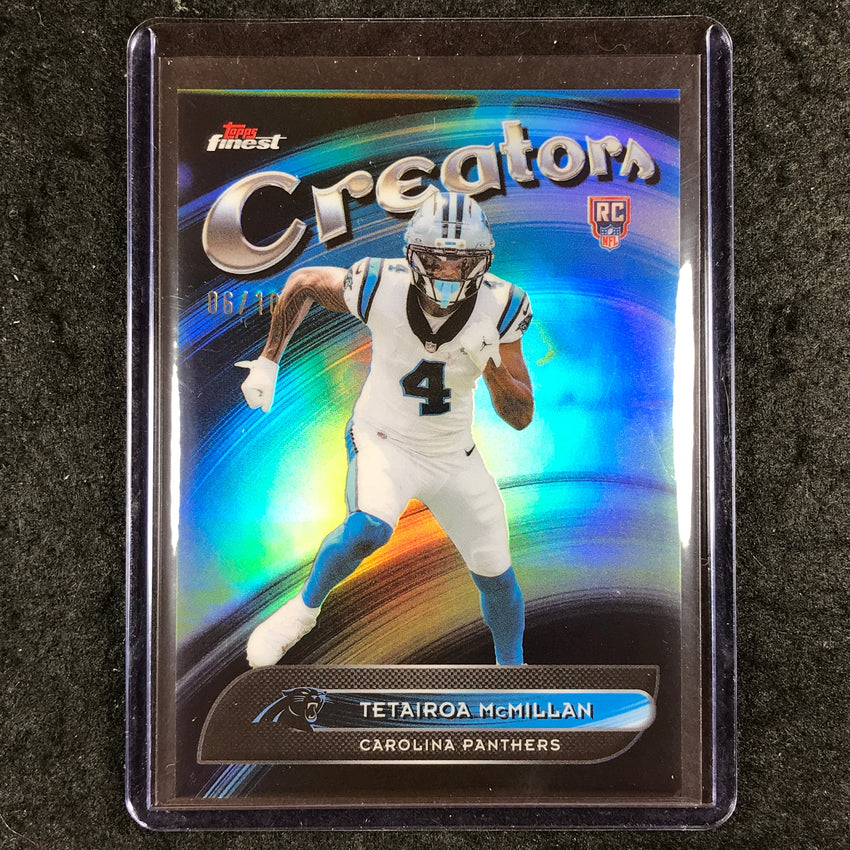 2025 Topps Finest NFL TETAIROA MCMILLAN Creators Rookie Black 6/10