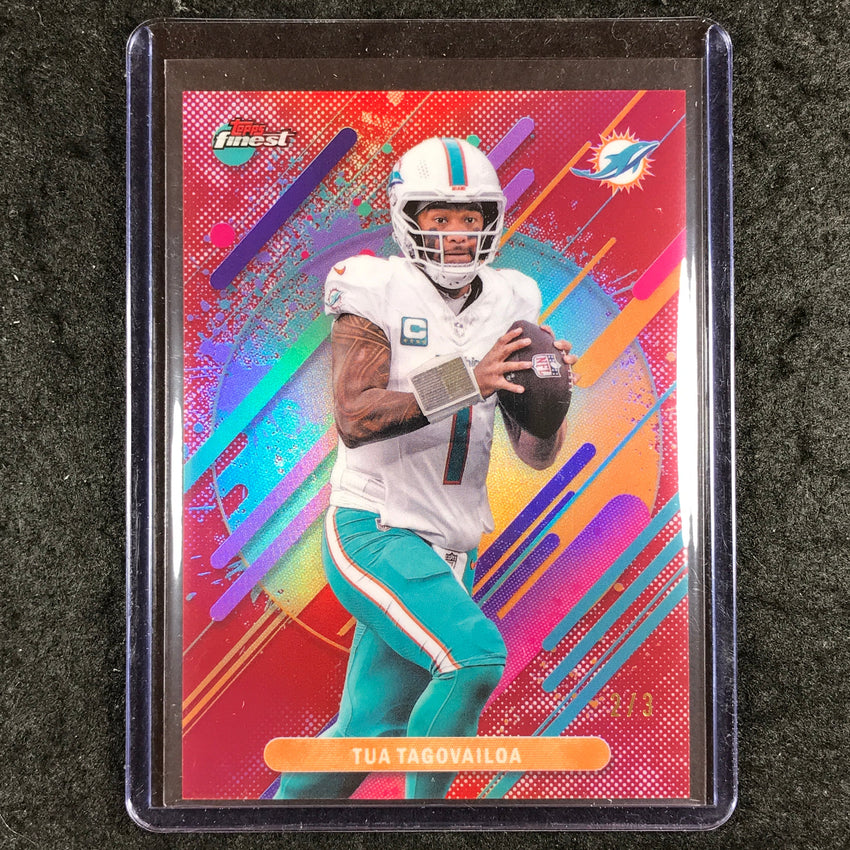 2025 Topps Finest NFL TUA TAGOVAILOA Rare Red 2/3