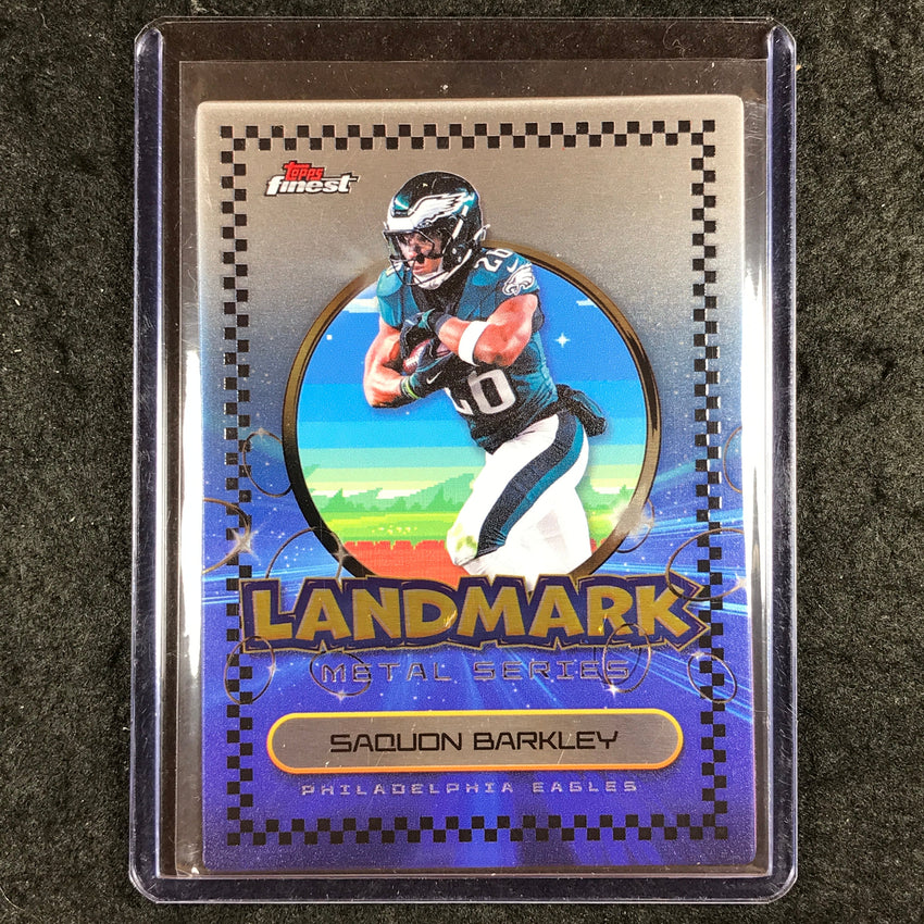 2025 Topps Finest NFL SAQUON BARKLEY Landmark Metal Series SSP #14