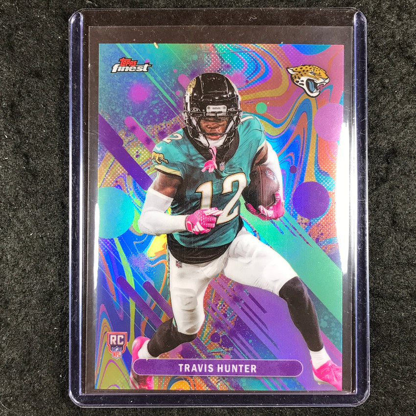 2025 Topps Finest NFL TRAVIS HUNTER Common Oil Spill SSP #22