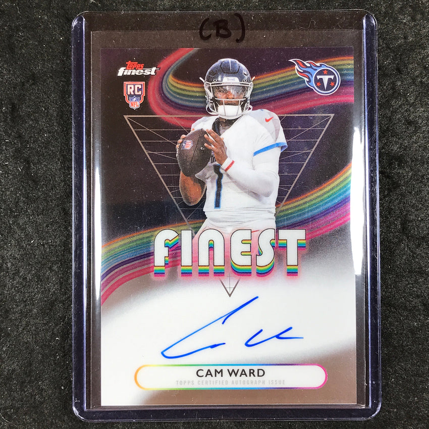 2025 Topps Finest NFL CAM WARD Rookie Finest Auto Base #CW (B)