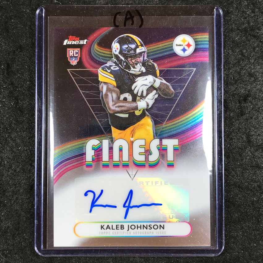 2025 Topps Finest NFL KALEB JOHNSON Rookie Finest Auto Base #KJ (A)