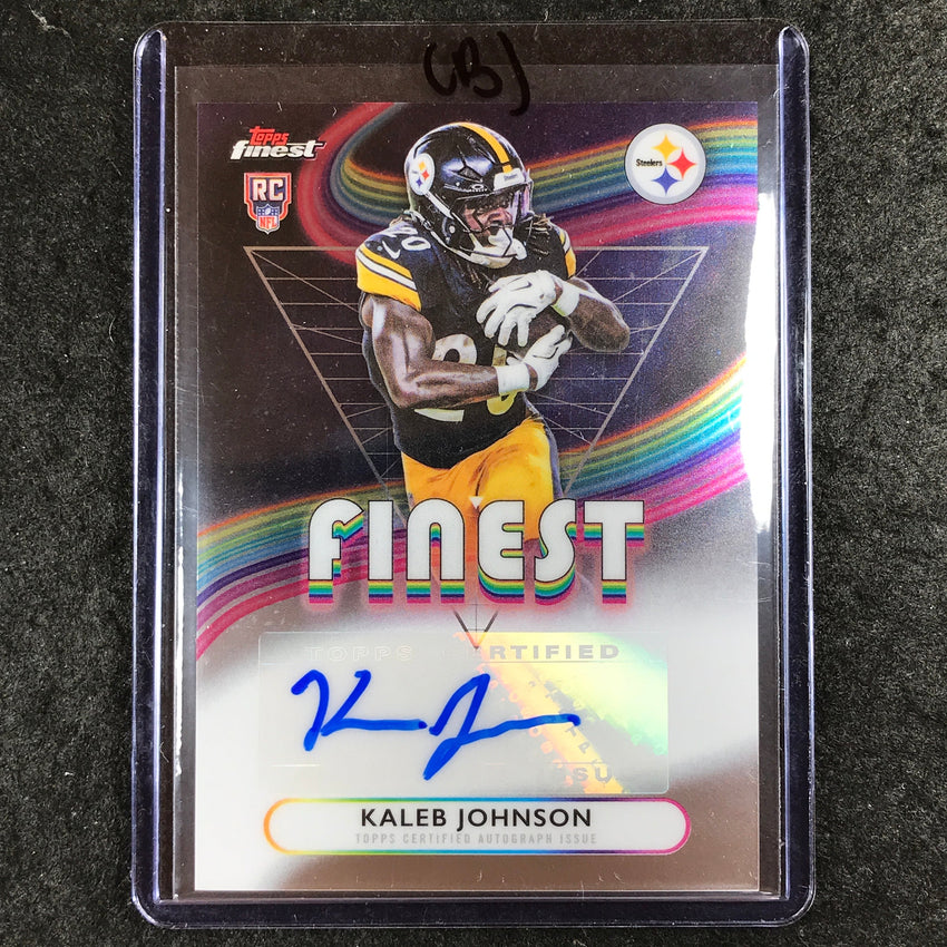 2025 Topps Finest NFL KALEB JOHNSON Rookie Finest Auto Base #KJ (B)