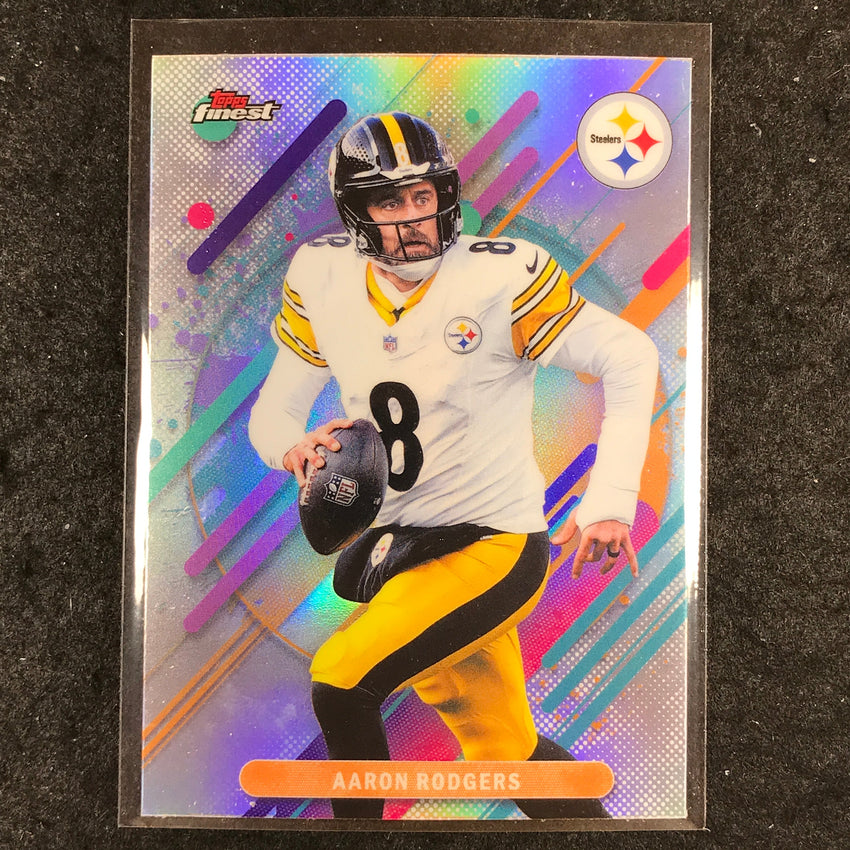 2025 Topps Finest NFL AARON RODGERS Rare Refractor #246
