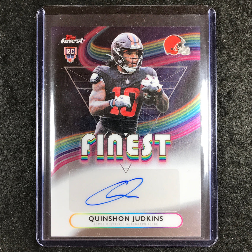 2025 Topps Finest NFL QUINSHON JUDKINS Rookie Finest Auto Base #QJ