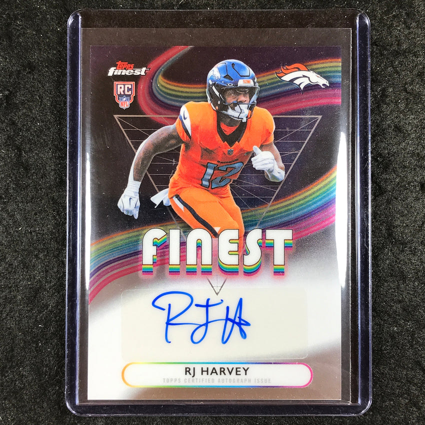 2025 Topps Finest NFL RJ HARVEY Rookie Finest Auto Base #RJH