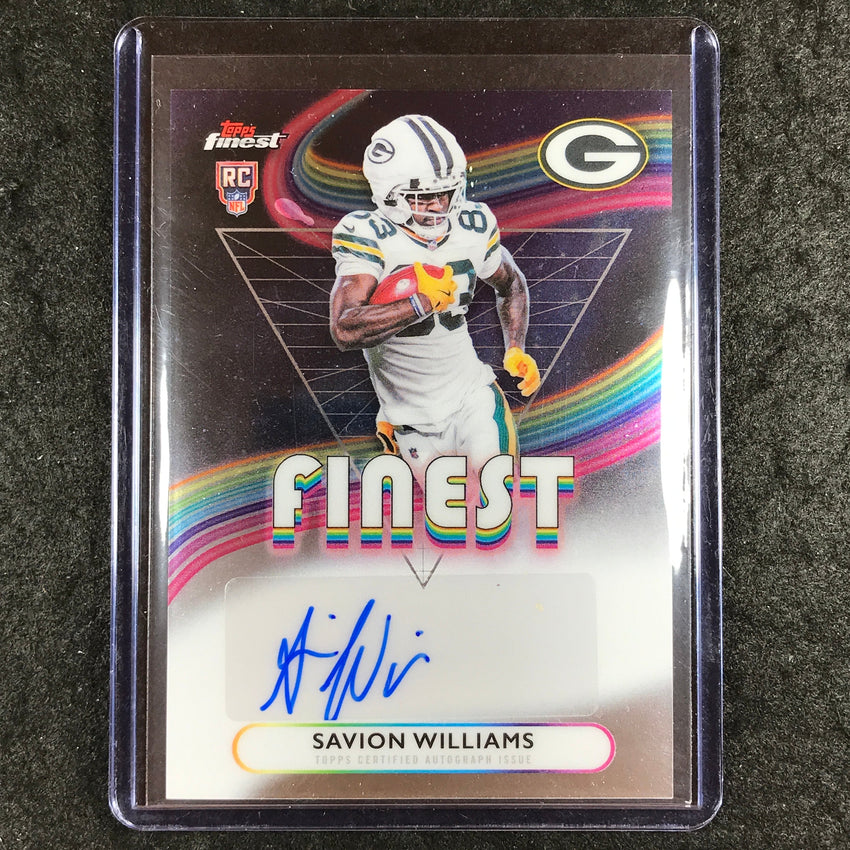 2025 Topps Finest NFL SAVION WILLIAMS Rookie Finest Auto Base #SW