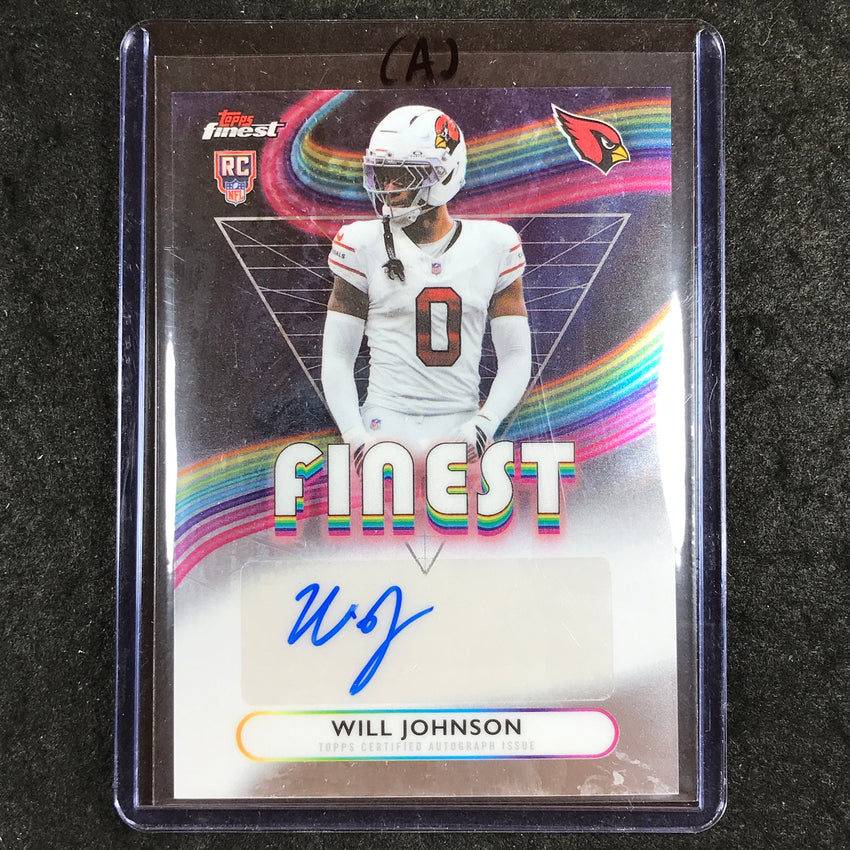 2025 Topps Finest NFL WILL JOHNSON Rookie Finest Auto Base #WJ (A)