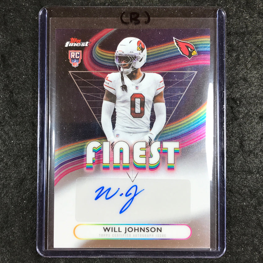 2025 Topps Finest NFL WILL JOHNSON Rookie Finest Auto Base #WJ (B)