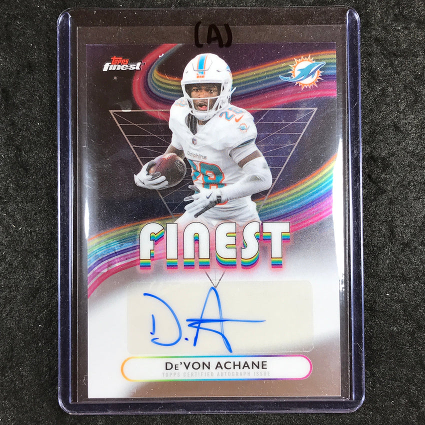 2025 Topps Finest NFL DE'VON ACHANE Finest Auto Base #DA (A)