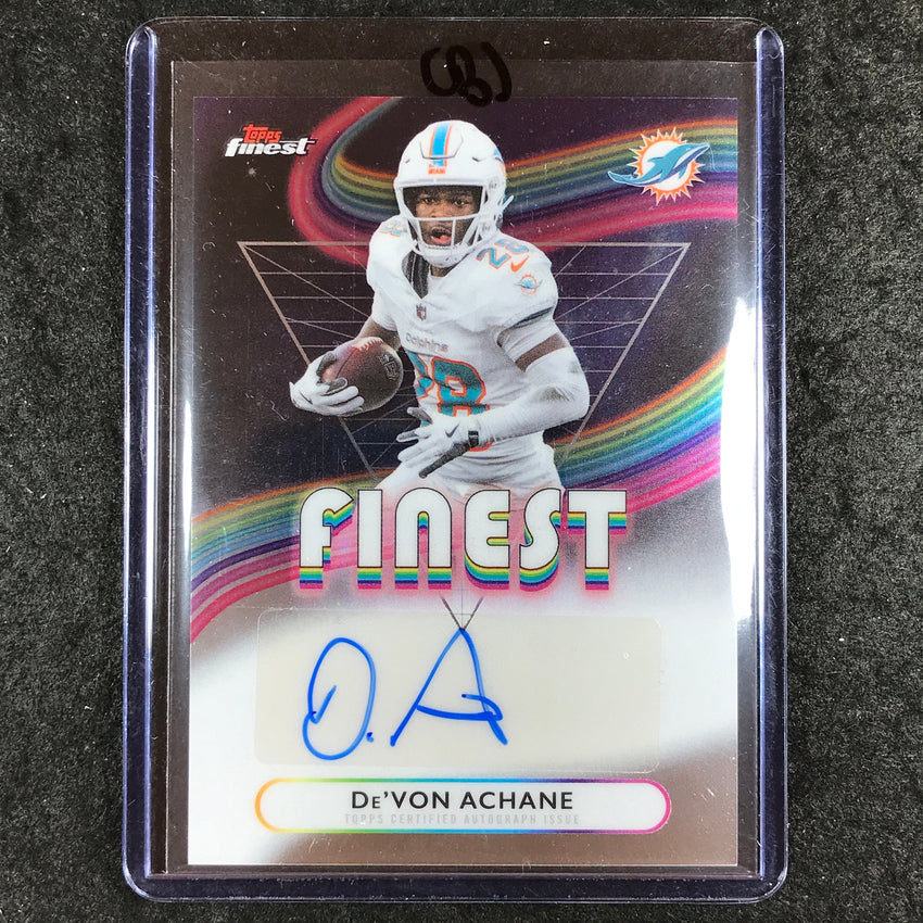 2025 Topps Finest NFL DE'VON ACHANE Finest Auto Base #DA (B)