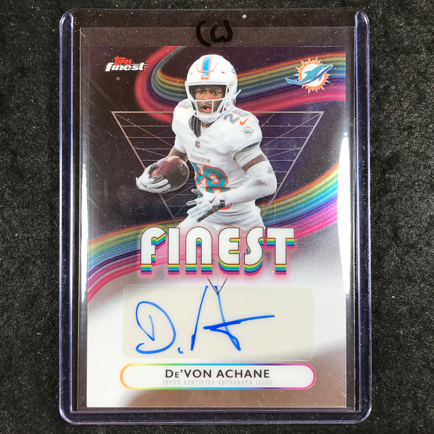 2025 Topps Finest NFL DE'VON ACHANE Finest Auto Base #DA (C)