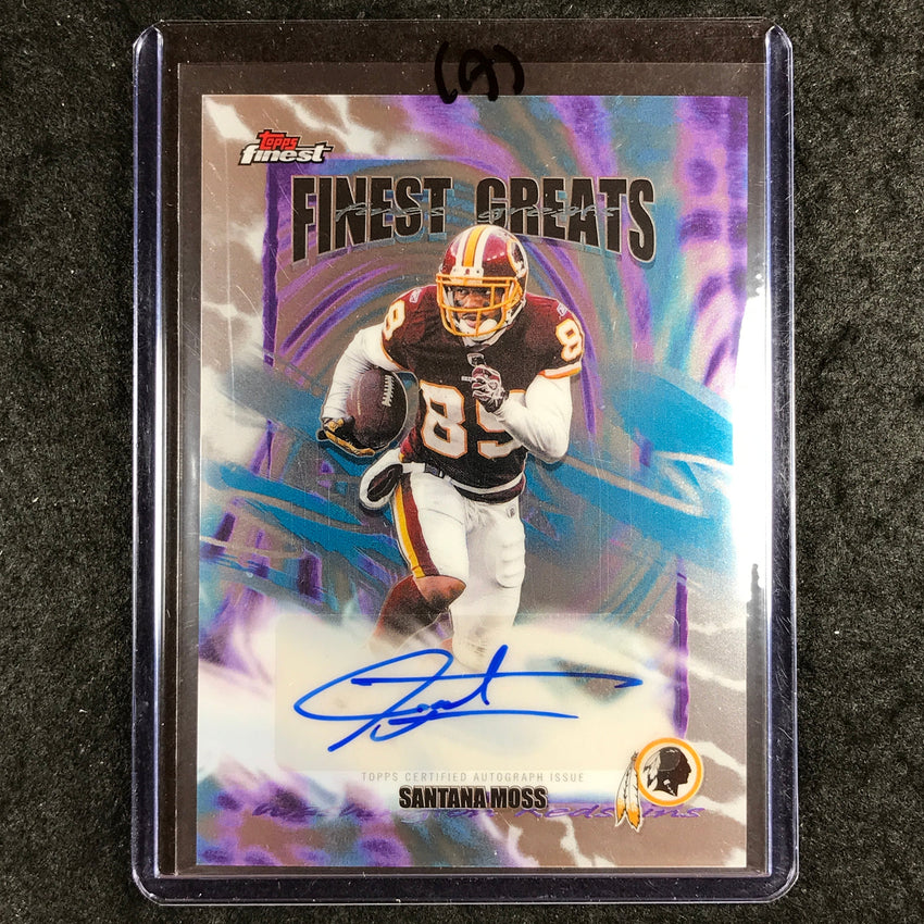 2025 Topps Finest NFL SANTANA MOSS Finest Greats Auto Base #SM (A)