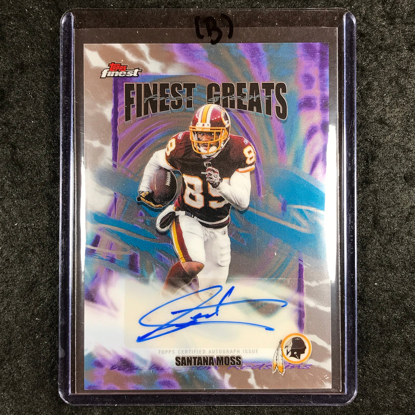 2025 Topps Finest NFL SANTANA MOSS Finest Greats Auto Base #SM (B)