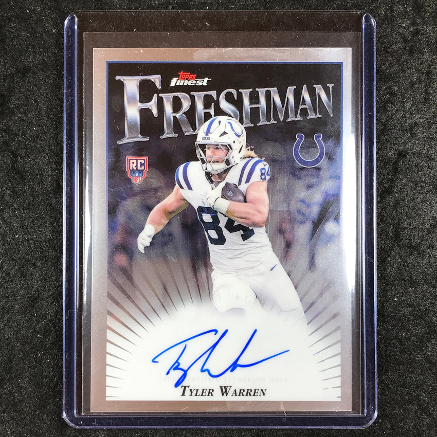 2025 Topps Finest NFL TYLER WARREN Finest Freshman Rookie Auto Base #TW