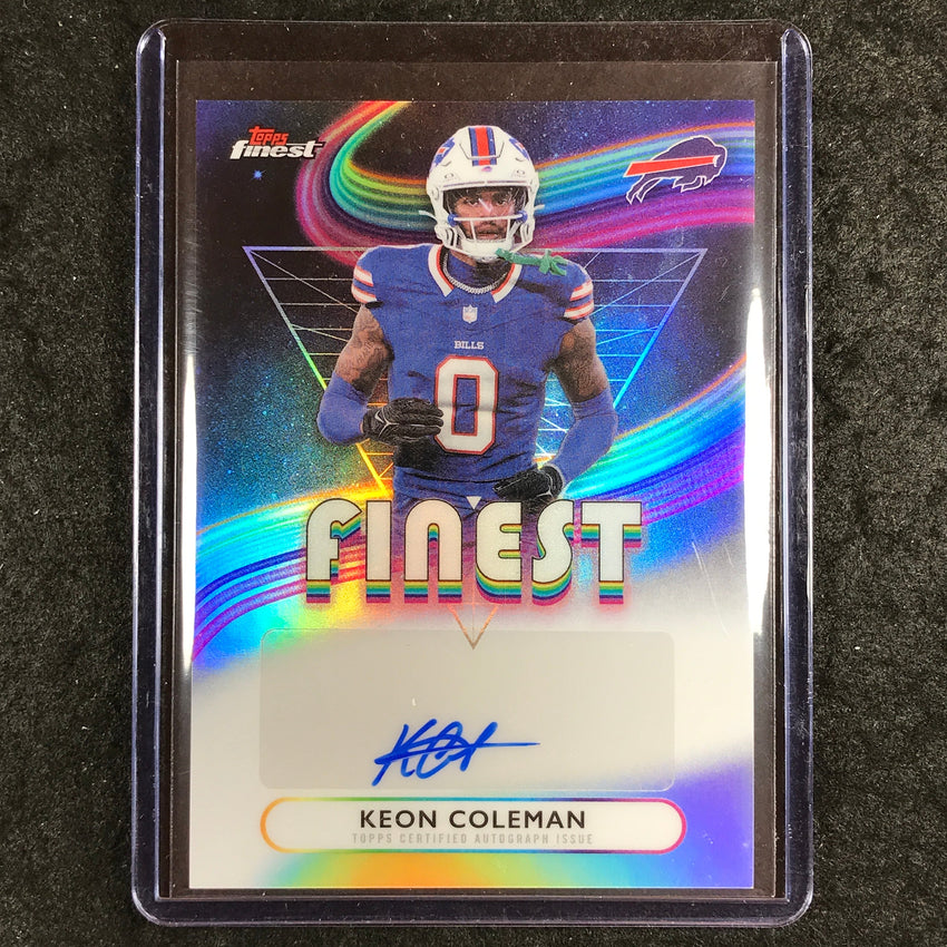 2025 Topps Finest NFL KEON COLEMAN Finest Auto Refractor #KC