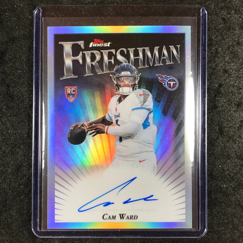 2025 Topps Finest NFL CAM WARD Finest Freshman Rookie Auto Refractor #CW