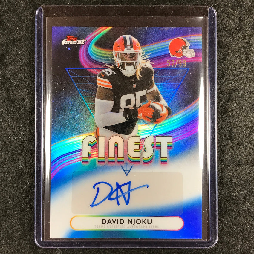 2025 Topps Finest NFL DAVID NJOKU Finest Auto Blue 57/99