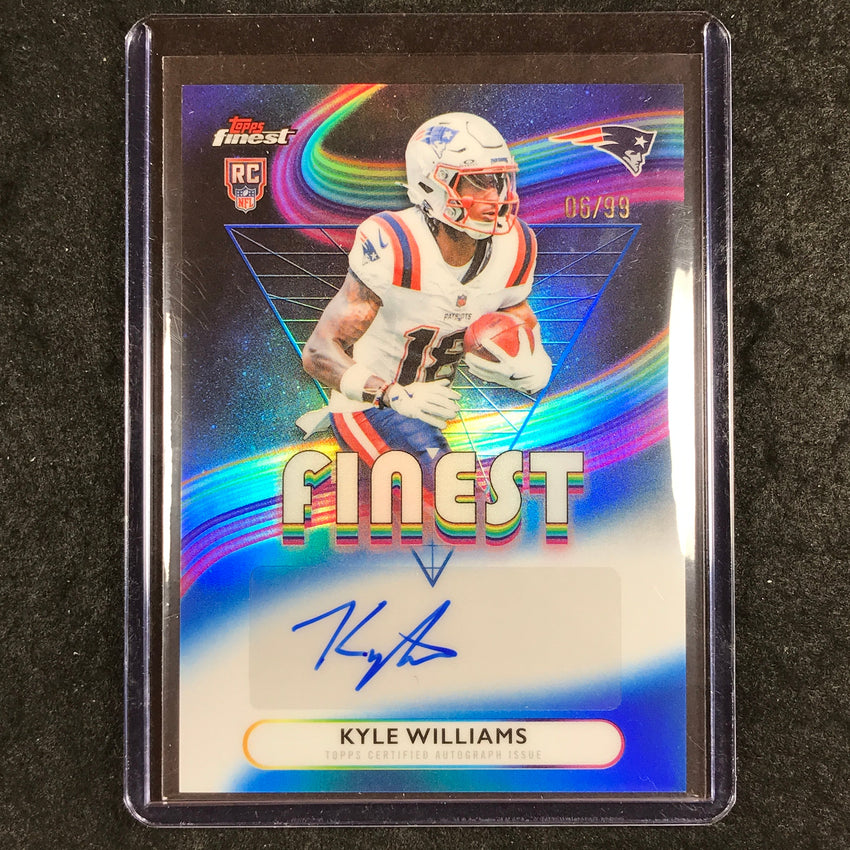 2025 Topps Finest NFL KYLE WILLIAMS Rookie Finest Auto Blue 6/99