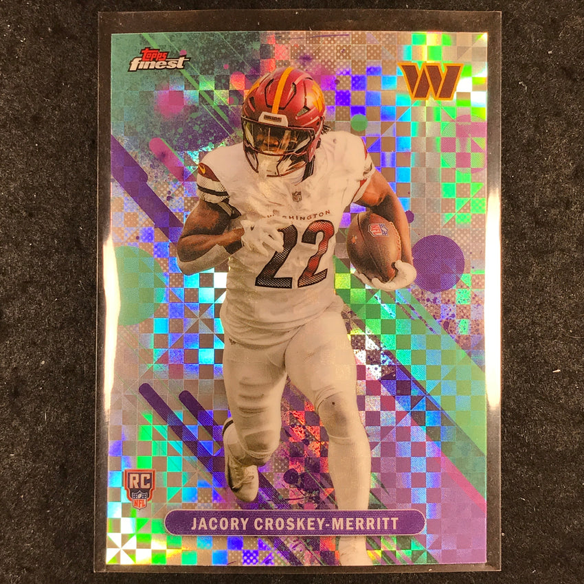 2025 Topps Finest NFL JACORY CROSKEY-MERRITT Rookie Common X-Fractor #21