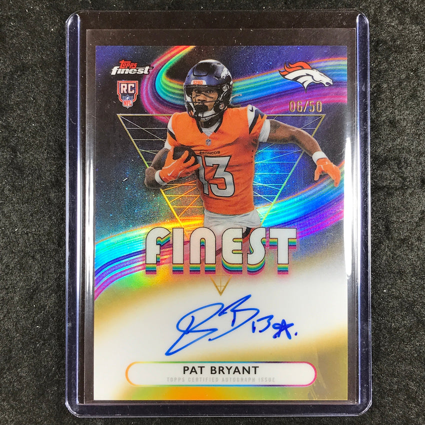 2025 Topps Finest NFL PAT BRYANT Rookie Finest Auto Gold 6/50