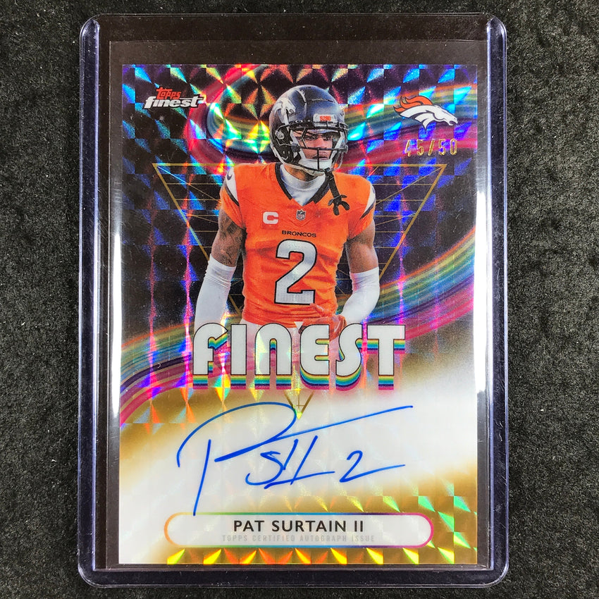2025 Topps Finest NFL PAT SURTAIN II Finest Auto Gold Geometric 45/50