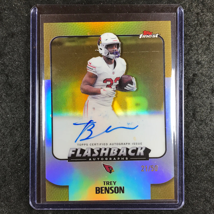 2025 Topps Finest NFL TREY BENSON Flashback Auto Gold 21/50