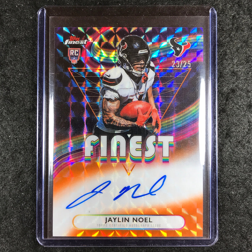 2025 Topps Finest NFL JAYLIN NOEL Rookie Finest Auto Orange Geometric 23/25