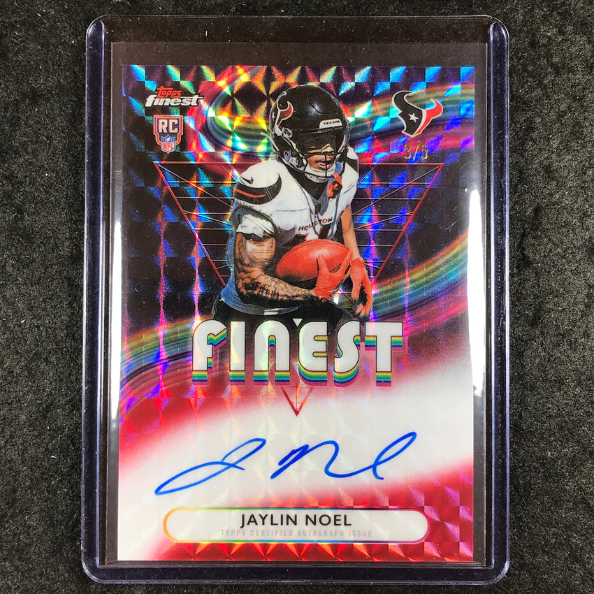 2025 Topps Finest NFL JAYLIN NOEL Rookie Finest Auto Red Geometric 3/5