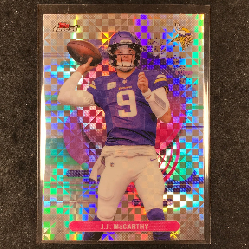 2025 Topps Finest NFL J.J. MCCARTHY Uncommon X-Fractor #141