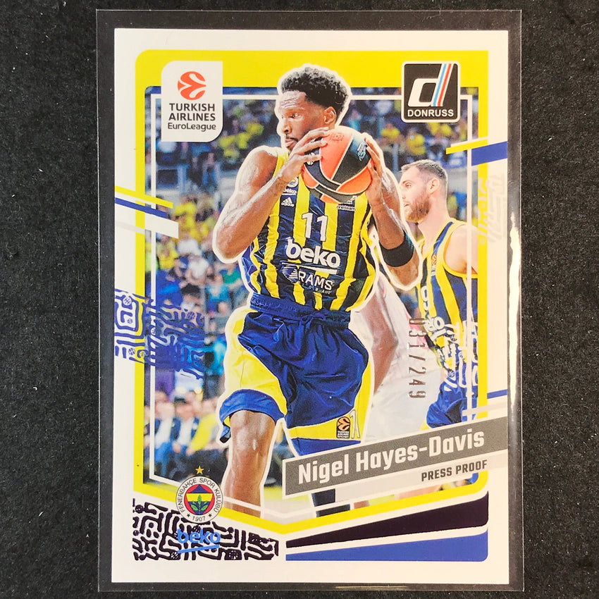 2023-24 Donruss Euroleague NIGEL HAYES-DAVIS Base Purple Press Proof /249 #104