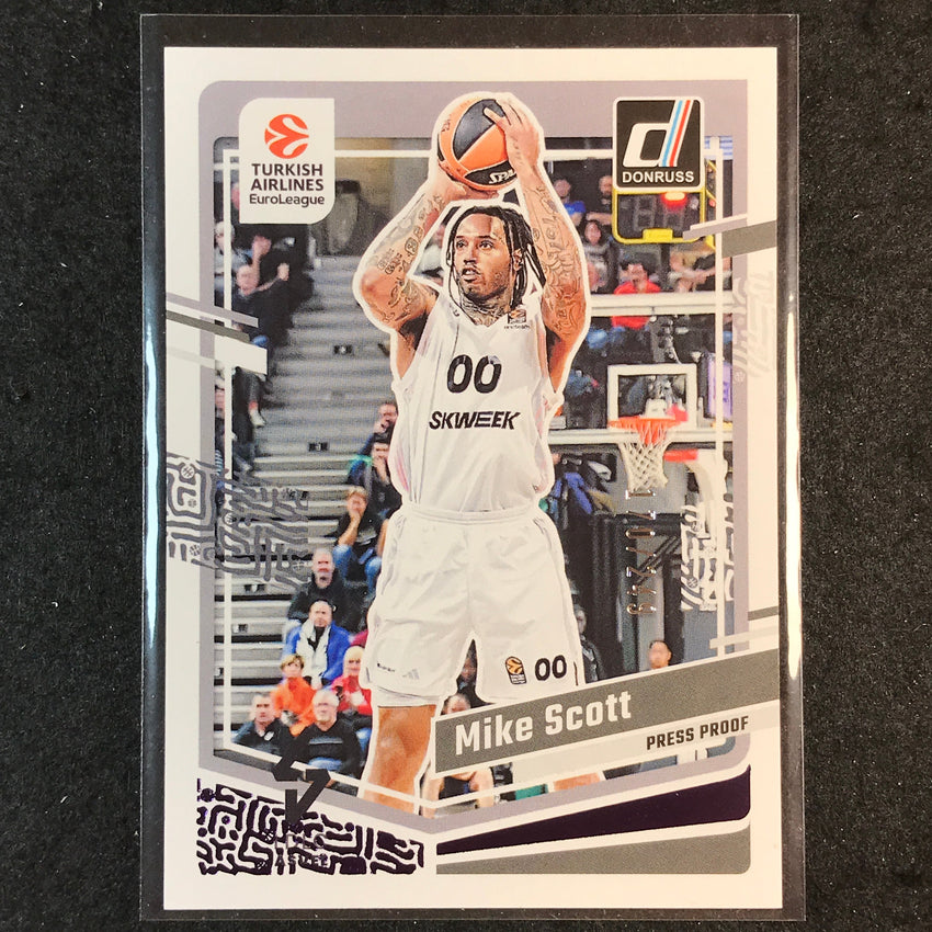2023-24 Donruss Euroleague MIKE SCOTT Base Purple Press Proof /249 #107