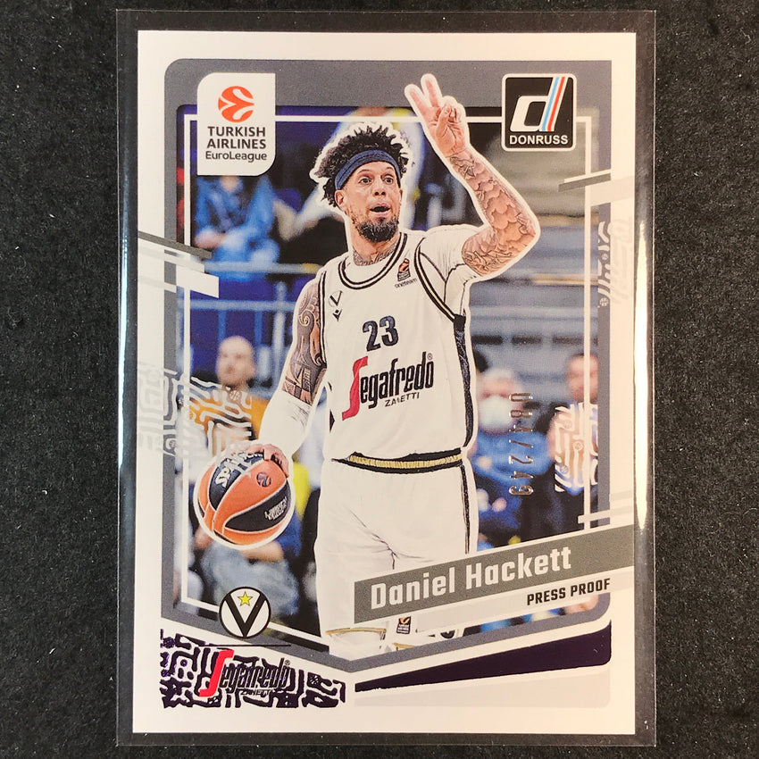2023-24 Donruss Euroleague DANIEL HACKETT Base Purple Press Proof /249 #116