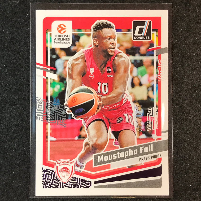 2023-24 Donruss Euroleague MOUSTAPHA FALL Base Purple Press Proof /249 #123