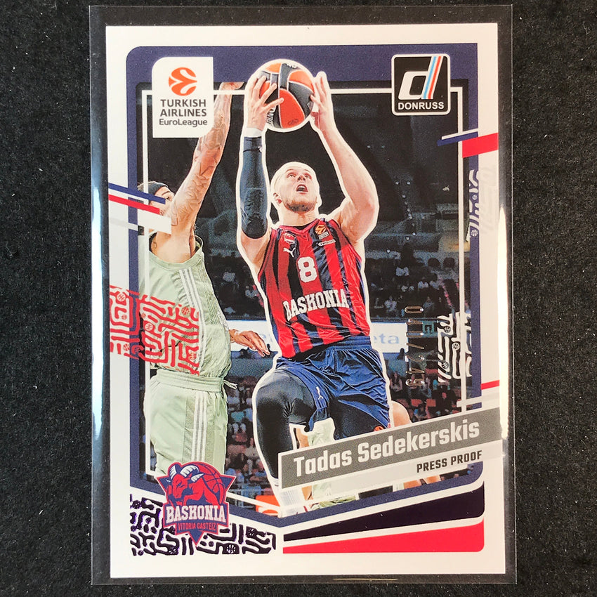 2023-24 Donruss Euroleague TADAS SEDEKERSKIS Base Purple Press Proof /249 #125