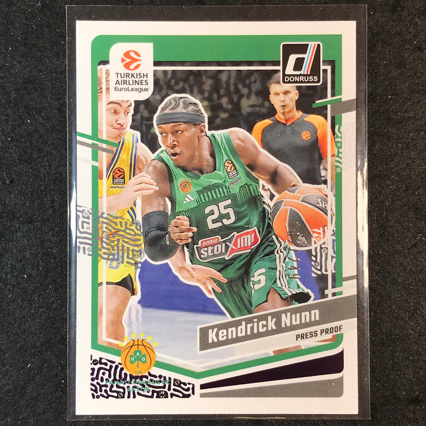 2023-24 Donruss Euroleague KENDRICK NUNN Base Purple Press Proof /249 #126