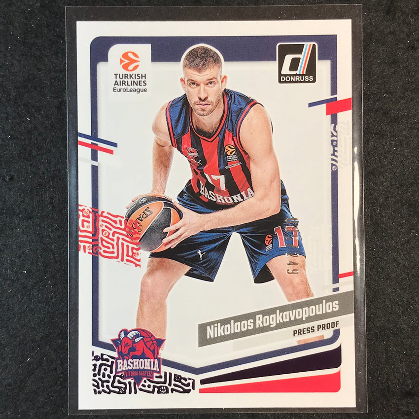 2023-24 Donruss Euroleague NIKOLAOS ROGKAVOPOULOS Base Purple Press Proof /249