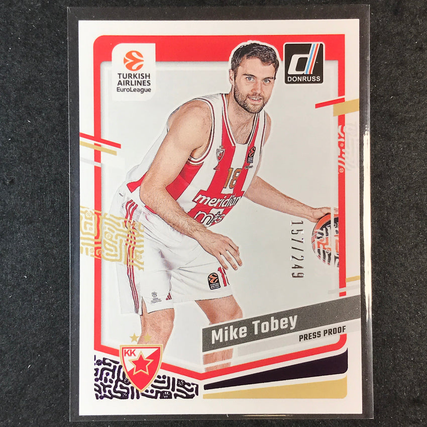 2023-24 Donruss Euroleague MIKE TOBEY Base Purple Press Proof /249 #130