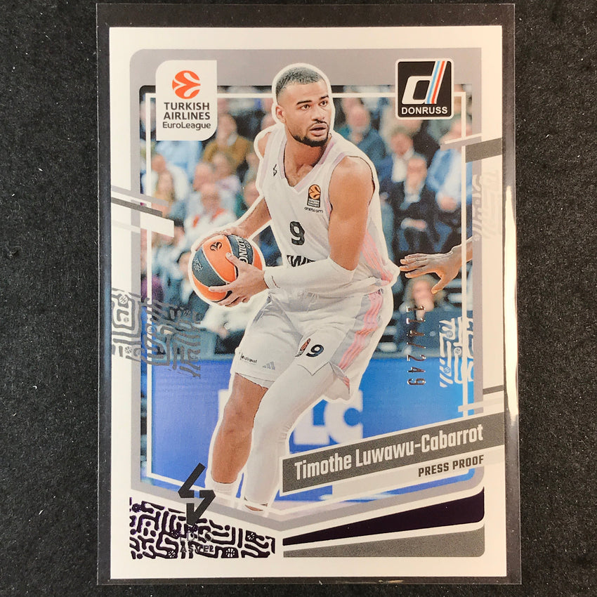 2023-24 Donruss Euroleague TIMOTHE LUWAWU-CABARROT Base Purple Press Proof /249