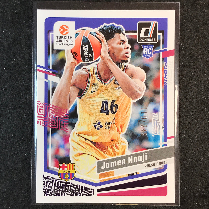 2023-24 Donruss Euroleague JAMES NNAJI Base Purple Press Proof /249 #137