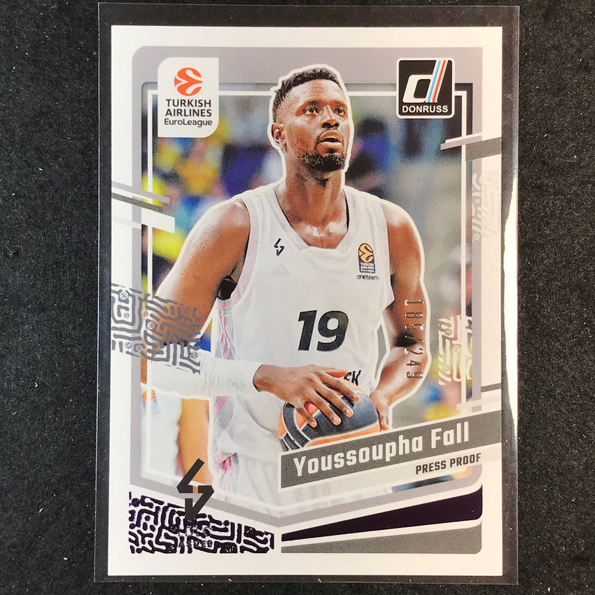 2023-24 Donruss Euroleague YOUSSOUPHA FALL Base Purple Press Proof /249 #146