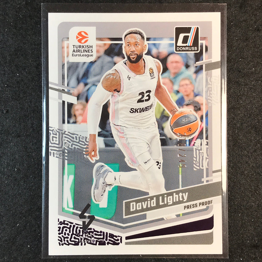 2023-24 Donruss Euroleague DAVID LIGHTY Base Purple Press Proof /249 #147